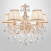 Подвесная люстра Eurosvet Amelia 10054/5 белый с золотом хрусталь Strotskis 10054/5