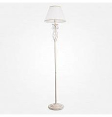 Торшер Eurosvet Amelia 10073/1 белый с золотом/прозрачный хрусталь Strotskis