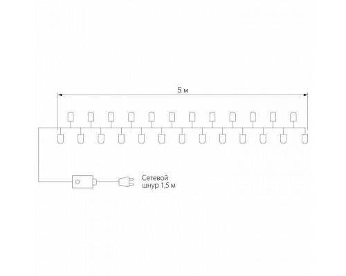 Гирлянда Нить Eurosvet 400-001 400-001 теплый белый