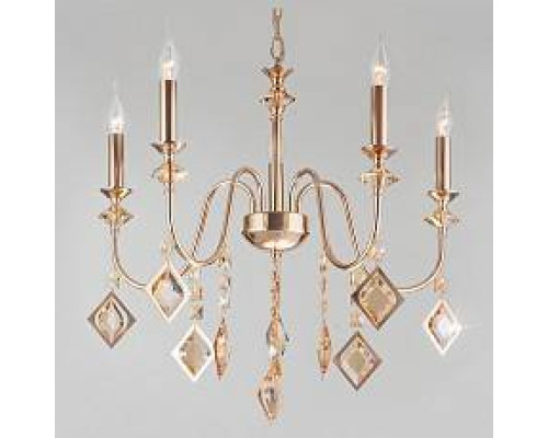 Подвесная люстра Eurosvet Telao золото тонированный хрусталь Strotskis Smart 10120/5