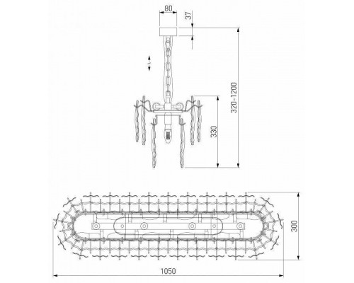 Подвесная люстра Bogate's Leaf 370