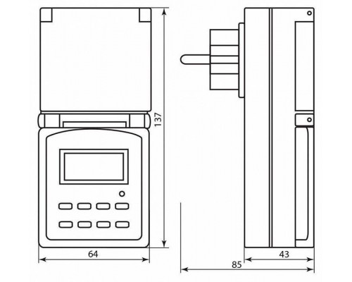 Розетка с таймером Feron TM23 23206