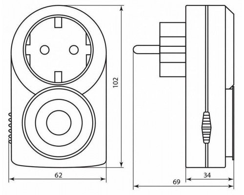 Розетка с таймером Feron TM50 23238