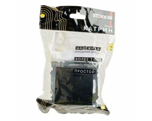 Выключатель одноклавишный без рамки Stekker Катрин 49177