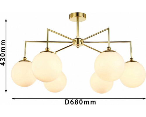 Люстра на штанге Favourite Undine 6 ламп 2810-6P