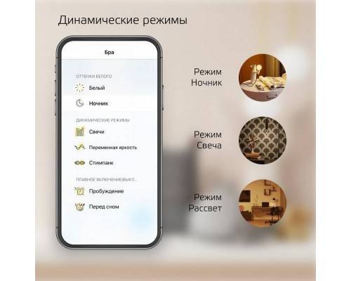 Лампа светодиодная с управлением через Wi-Fi Gauss Smart Home E27 8.5Вт 2700K 1050112