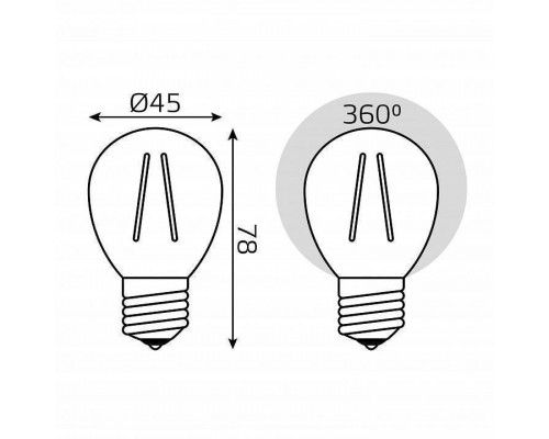 Лампа светодиодная Gauss Filament E27 13Вт 2700K 105802113