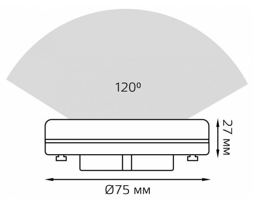 Лампа светодиодная Gauss  GX53 8Вт 6500K 108408308-D