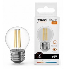 Лампа светодиодная Gauss Filament Elementary E27 10Вт 2700K 52210