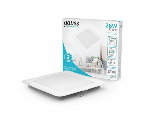 Встраиваемый светильник Gauss Elementary 998520224
