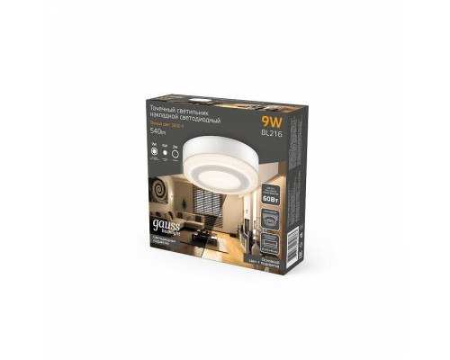 Встраиваемый светильник Gauss Backlight BL216