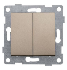 Выключатель проходной двухклавишный без рамки Gusi Electric UGRA С11В8-027