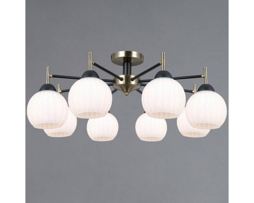 Люстра на штанге ILLUMICO TRENTO 8 ламп IL0579-8CSQ-25 BK AB