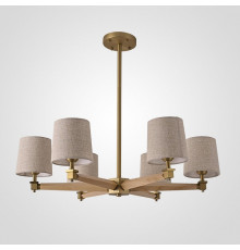 Люстра на штанге Imperiumloft Jorgenson Beige/Light wood STAVRA01