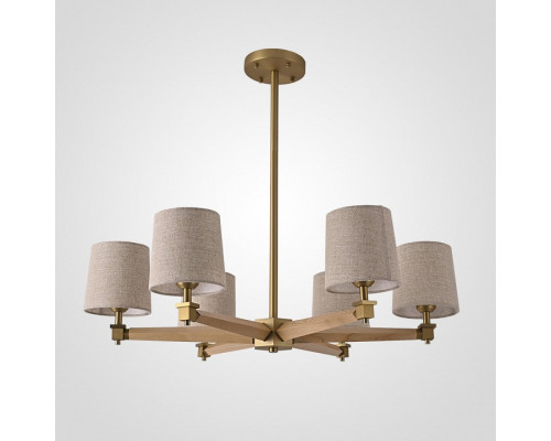 Люстра на штанге Imperiumloft Jorgenson Beige/Light wood STAVRA01