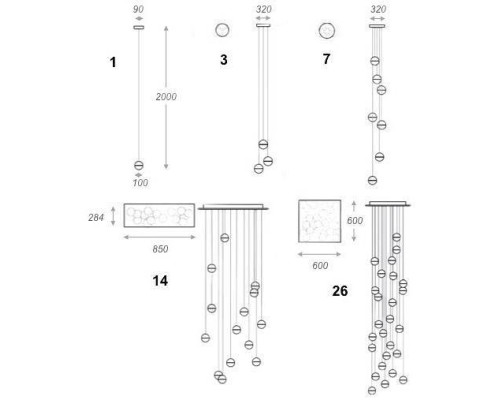 Подвесной светильник Imperiumloft Bocci 40,39
