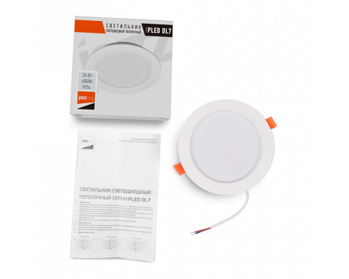 Встраиваемый светильник Jazzway  PLED DL7 24w 4000K WH IP54
