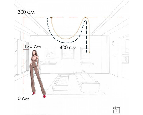 Подвесной светильник Loft it Thread 10388A Brass