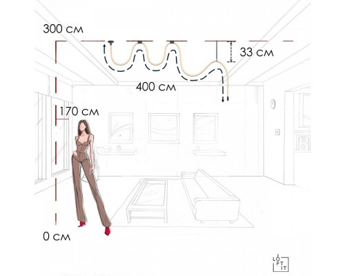 Подвесной светильник Loft it Thread 10388B Black