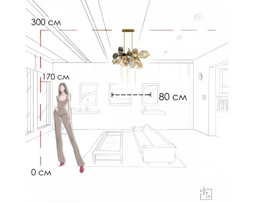 Подвесная люстра Loft it Britannica 10401/800L