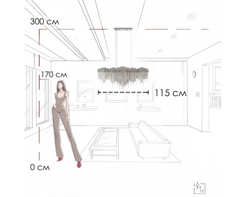 Подвесная люстра Loft it Volver 10404/1150L SN