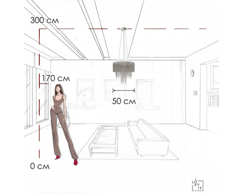 Подвесной светильник Loft it Opera 10406/500