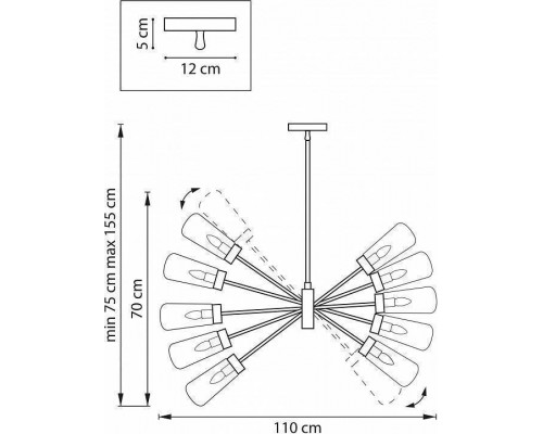 Люстра на штанге Lightstar Crotone 690103