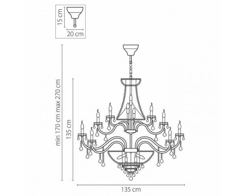 Подвесная люстра Osgona Classic 700514