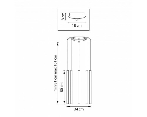 Подвесная люстра Lightstar Tubo L5T747443