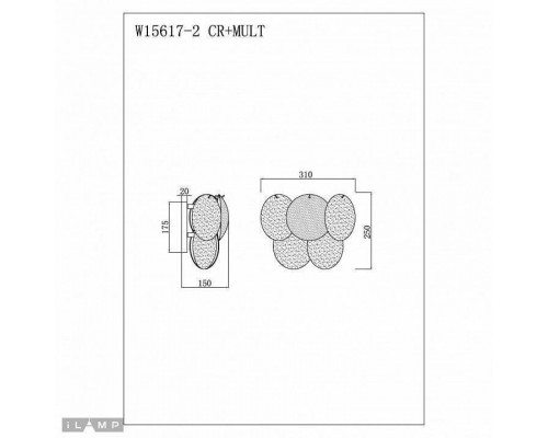 Бра iLamp Rivoli W15617-2 CR+MULT