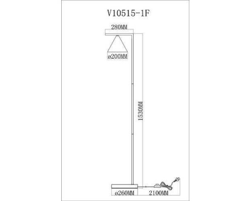 Торшер Moderli Omaha V10515-1F