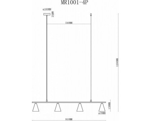 Подвесной светильник MyFar Milla MR1001-4P