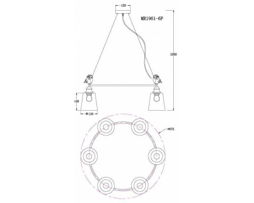 Подвесная люстра MyFar Tracey MR1961-6P