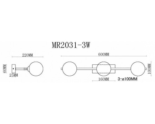 Бра MyFar Valency MR2031-3W