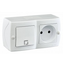 Блок с розеткой и выключателем Mono Electric Octans IP20 104-010101-185