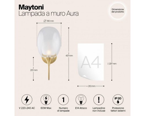 Бра Maytoni Aura MOD016WL-01BS