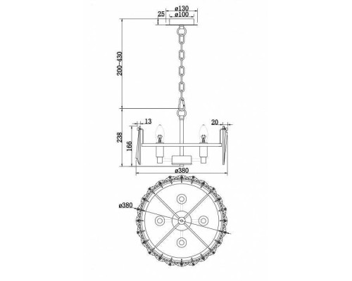 Подвесной светильник Maytoni Puntes MOD043PL-04CH