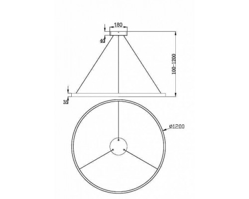 Подвесной светильник Maytoni Rim MOD058PL-L65BK