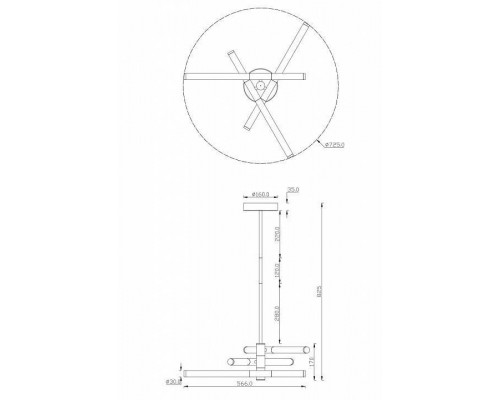 Люстра на штанге Maytoni Axis MOD106PL-L28G3K