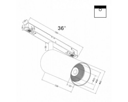 Светильник на штанге Maytoni Focus LED TR032-2-20W3K-M-B