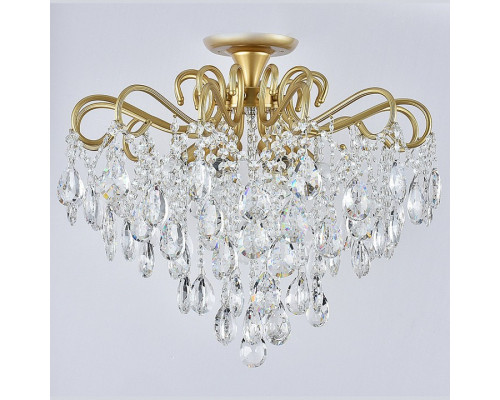 Люстра на штанге De Markt 04066-0.3-06 6xE27 матовое золото/хром 04066-0.3-06 MATT GOLD+CR