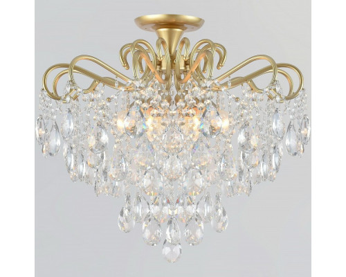 Люстра на штанге De Markt 04066-0.3-06 6xE27 матовое золото/хром 04066-0.3-06 MATT GOLD+CR