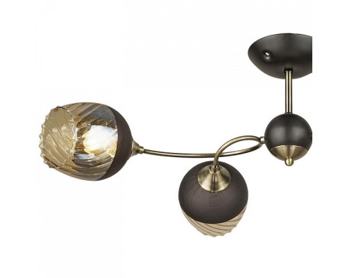 Люстра на штанге De Markt 04250-0.3-04 4xE27 черный/античная бронза 04250-0.3-04 BK+AB