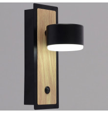 Бра 12540-0.2-01 BK+WOOD