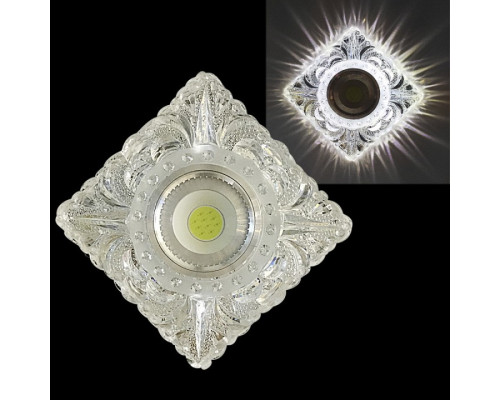 Встраиваемый светильник  42043-9.0-001PL MR16+LED3W CL