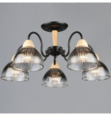 Люстра на штанге 69660 69660-0.3-05 BK+WOOD