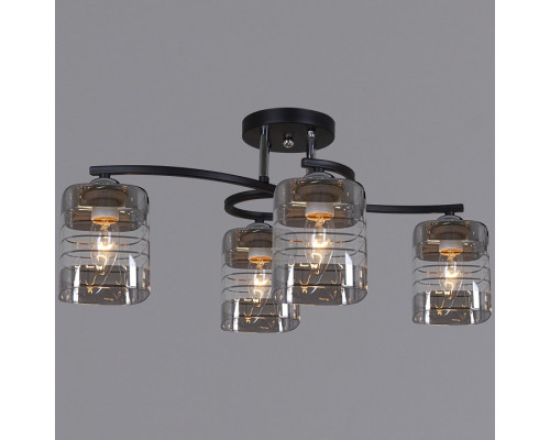 Люстра на штанге De Markt Бремен 4xE27 99260-0.3-04 BK+CR