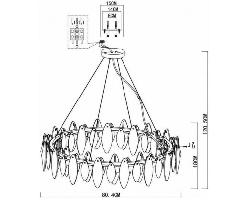 Подвесная люстра ST-Luce Ancona SL1227.103.12