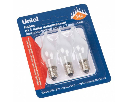 Набор из 3 ламп накаливания Uniel IL-CW16 UL-00010987
