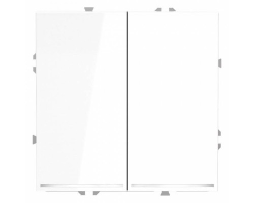 Выключатель двухклавишный с подсветкой без рамки Voltum S70 VLS020201